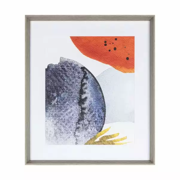 Cedar & Sage Ink Lapping Abstract Framed Art 2 Cedar & Sage Ink Lapping Abstract Framed Art - Image 2