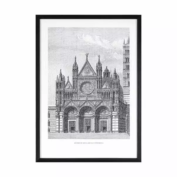 Cedar & Sage Vintage Cathedral Illustration Framed Art 2 Cedar & Sage Vintage Cathedral Illustration Framed Art - Image 2