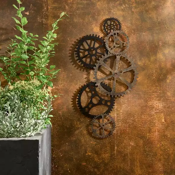 Dunelm Indoor Outdoor Listera Cogs Wall Art 100cm 1 Dunelm Indoor Outdoor Listera Cogs Wall Art 100cm