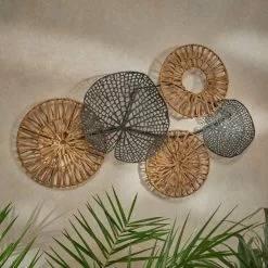 Dunelm Indoor Outdoor Artisan Leaf Wall Art 85cm