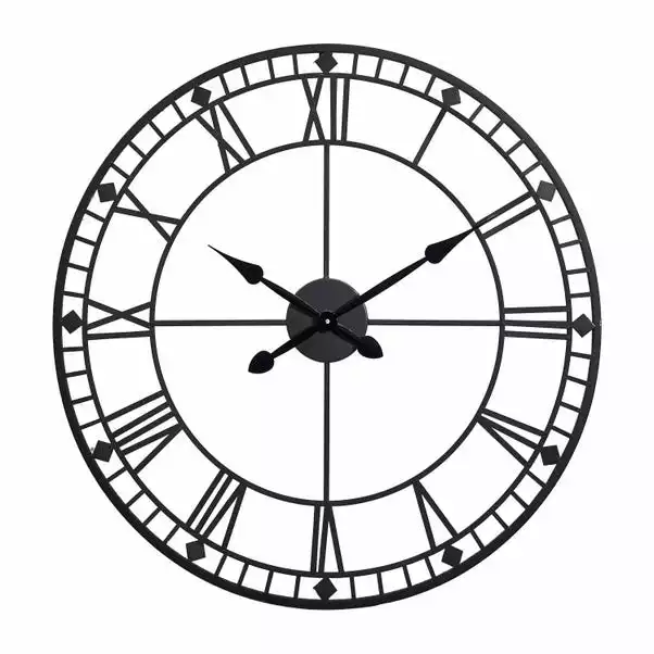 Pacific Lifestyle Black Metal Skeleton Wall Clock 80cm 2 Pacific Lifestyle Black Metal Skeleton Wall Clock 80cm - Image 2