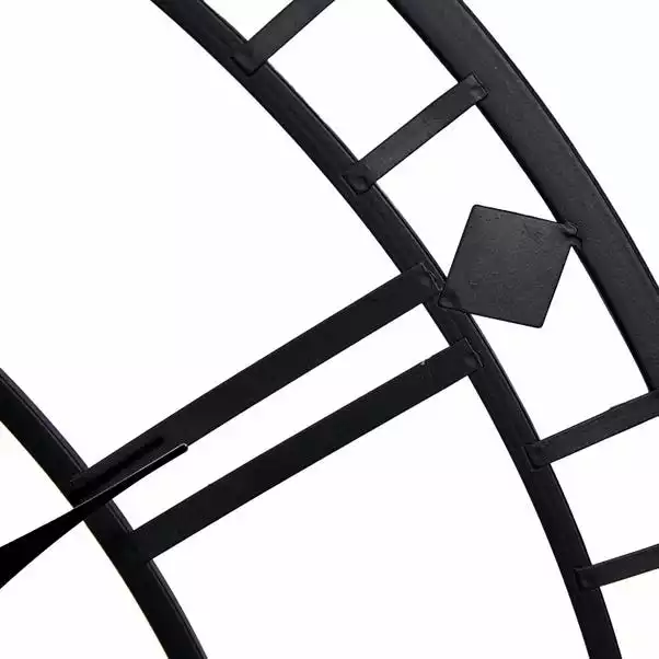 Pacific Lifestyle Black Metal Skeleton Wall Clock 80cm 3 Pacific Lifestyle Black Metal Skeleton Wall Clock 80cm - Image 3