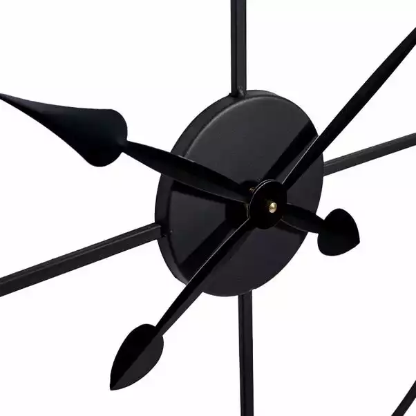 Pacific Lifestyle Black Metal Skeleton Wall Clock 80cm 5 Pacific Lifestyle Black Metal Skeleton Wall Clock 80cm - Image 5