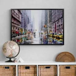 clocks Sales Store 29 Dunelm Rainfall On 5th Avenue Framed Print