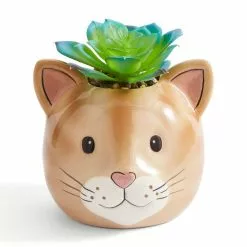Dunelm Ginger Tabby Cat Plant Pot
