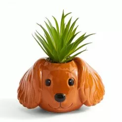 Dunelm Cocker Spaniel Dog Plant Pot
