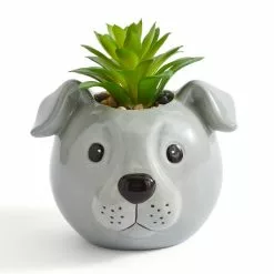 Dunelm Staffy Dog Plant Pot