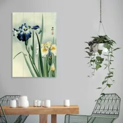 The Art Group Irises Wooden Wall Art
