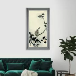 The Art Group Premium Edit Bunting On Camellia Branch Framed Print