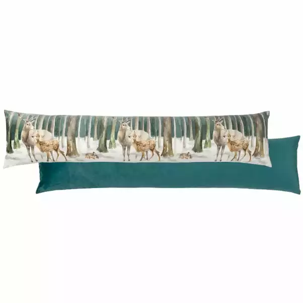 Evans Lichfield Stag Scene Teal Draught Excluder 2 Evans Lichfield Stag Scene Teal Draught Excluder - Image 2