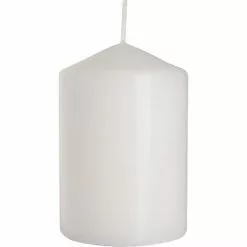 Bispol White Pillar Candle 6.8cm X 10cm