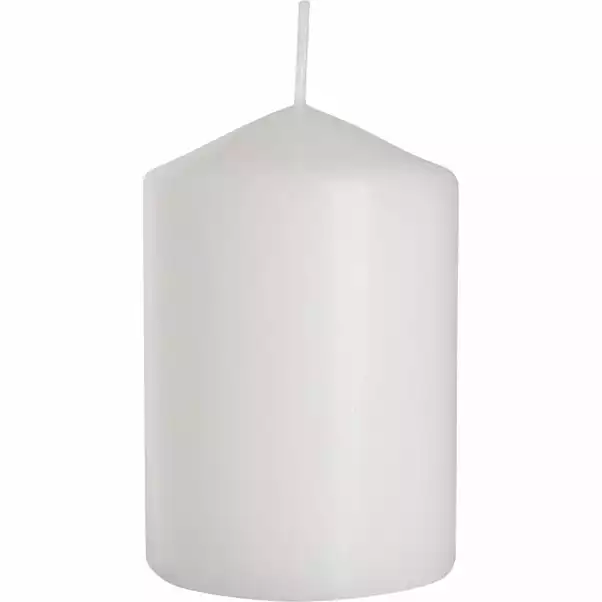 Bispol White Pillar Candle 6.8cm X 10cm 1 Bispol White Pillar Candle 6.8cm X 10cm