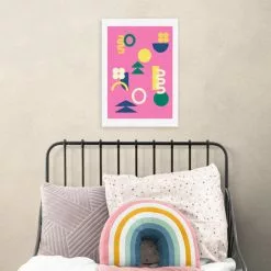 East End Prints Retro 90s Shapes Print