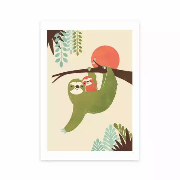 East End Prints Mama Sloth Print 1 East End Prints Mama Sloth Print