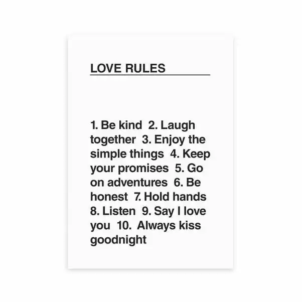 East End Prints Love Rules Print 1 East End Prints Love Rules Print