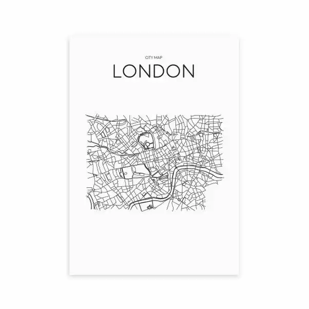 East End Prints City Map London Print 1 East End Prints City Map London Print