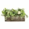 Dunelm White Rose With Green Leaves In A Box