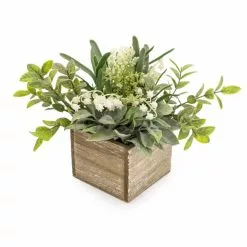 Dunelm Lily And Herbs In Wooden Box -clocks Sales Store 30823509 alt02
